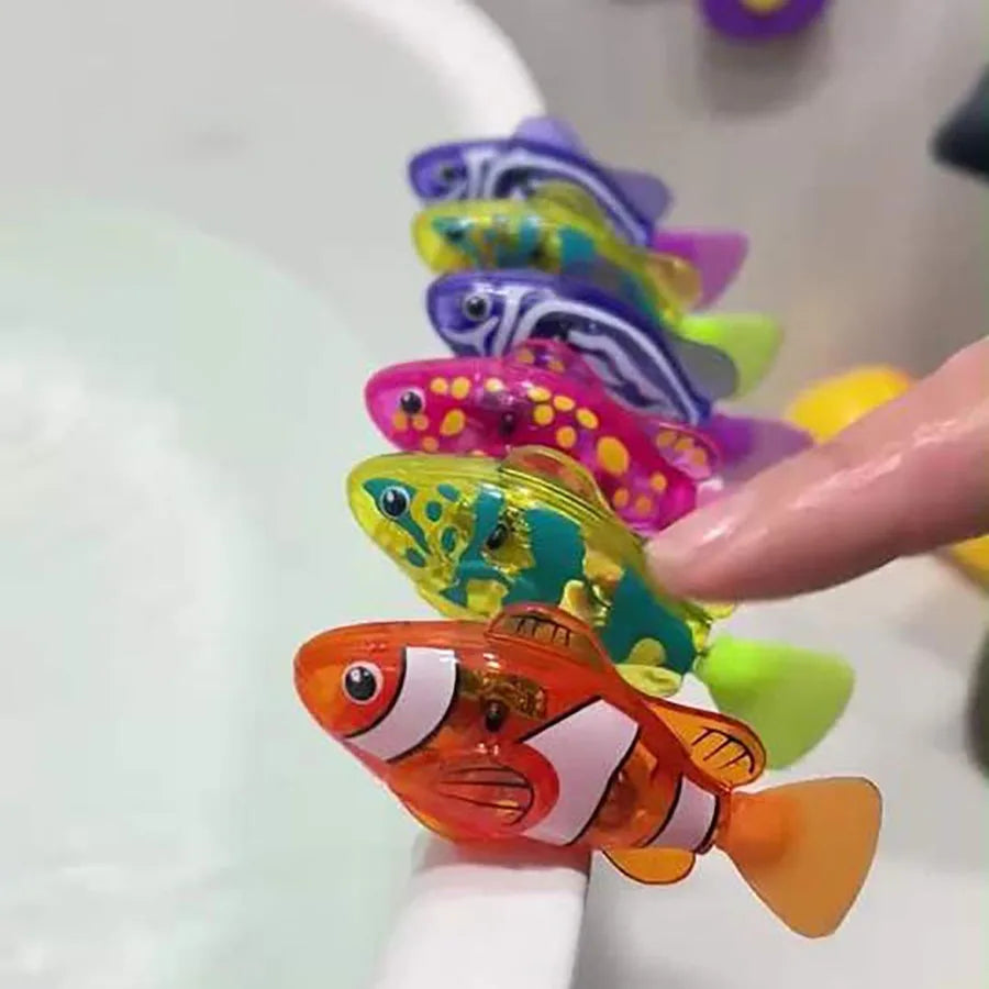 Future Interactive Robotic Clownfish: LED Swimming Toy for Kids, Cats, and Home Decor
